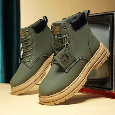 Ellie - Robust leather boots with non-slip platform sole-Bondi Label