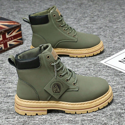 Ellie - Robust leather boots with non-slip platform sole-Bondi Label