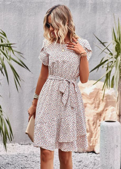 Mini dress with floral pattern-Bondi Label