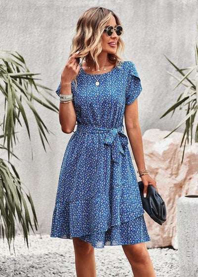 Mini dress with floral pattern-Bondi Label