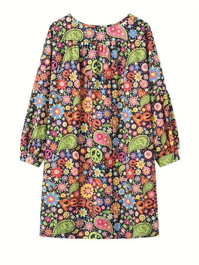 Gaila - Floral dress with V-neckline-Bondi Label