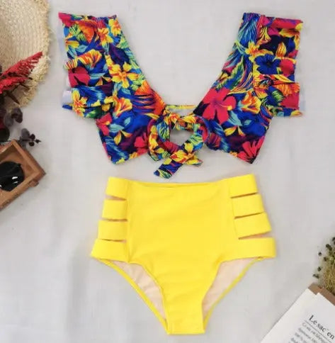 bikini with high-cut bottom + top | The most dazzling bikini for the summer-Bondi Label