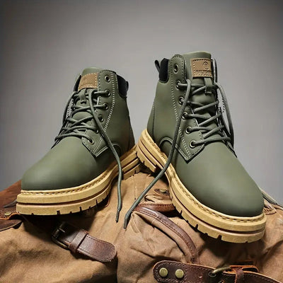Ellie - Robust leather boots with non-slip platform sole-Bondi Label