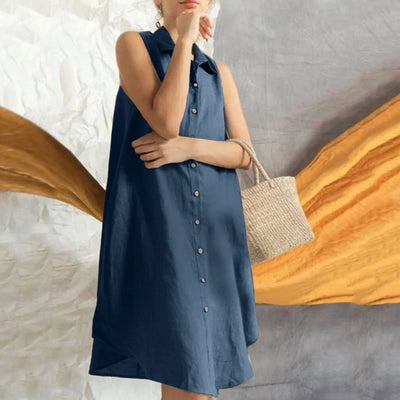 LARISA - Sleeveless shirt dress-Bondi Label