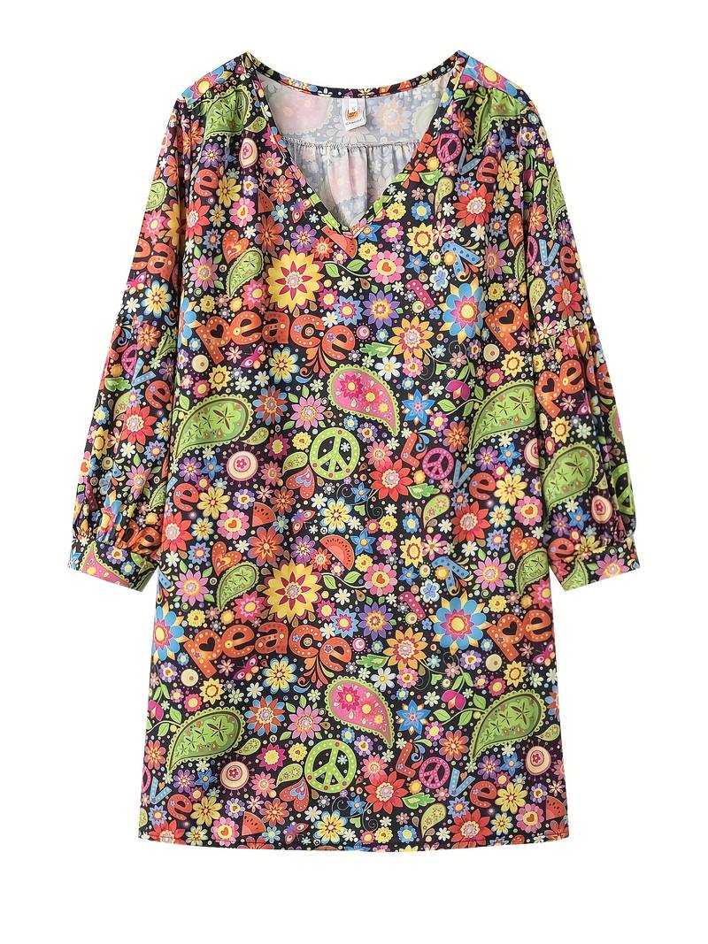 Gaila - Floral dress with V-neckline-Bondi Label