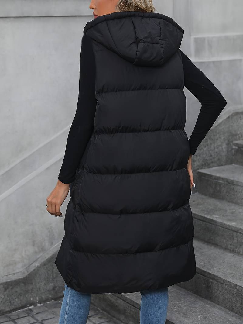 Annette - Long waistcoat with hood-Bondi Label