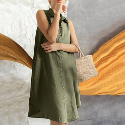 LARISA - Sleeveless shirt dress-Bondi Label