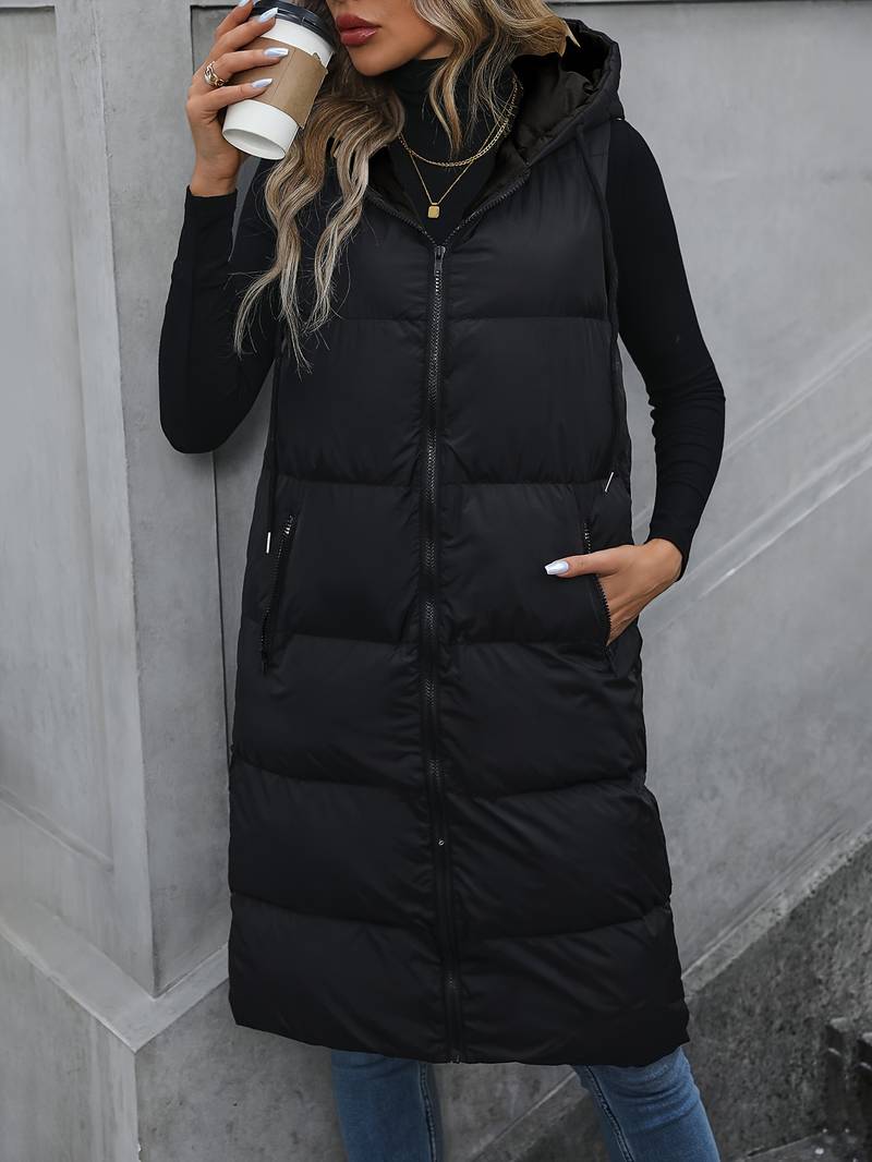 Annette - Long waistcoat with hood-Bondi Label