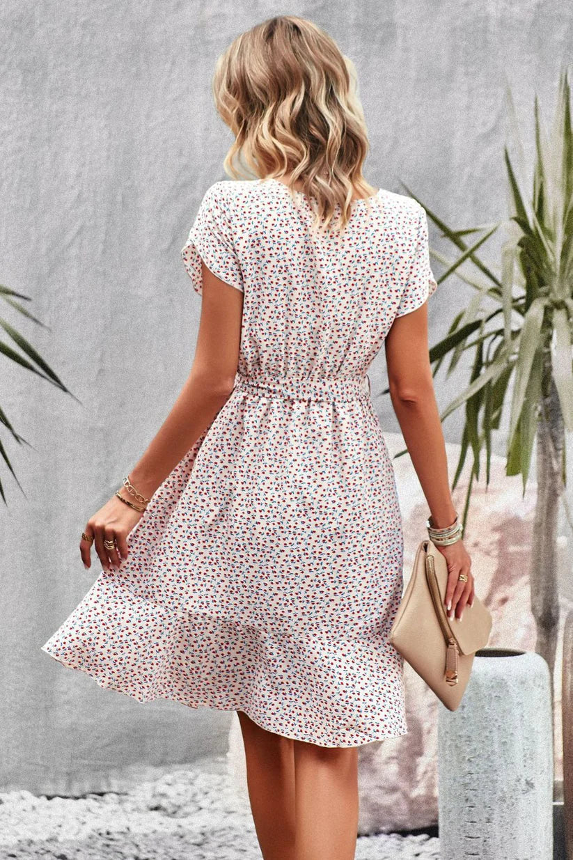 Mini dress with floral pattern-Bondi Label
