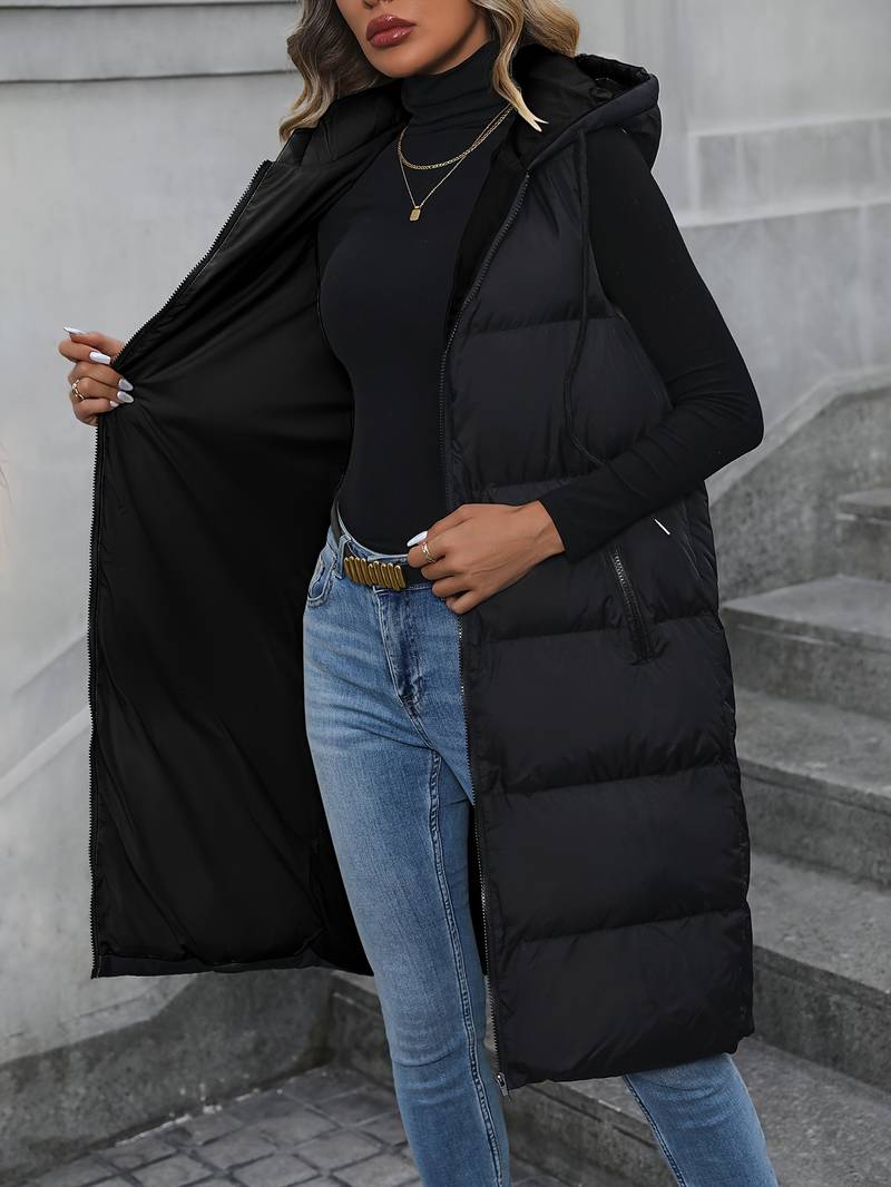 Annette - Long waistcoat with hood-Bondi Label