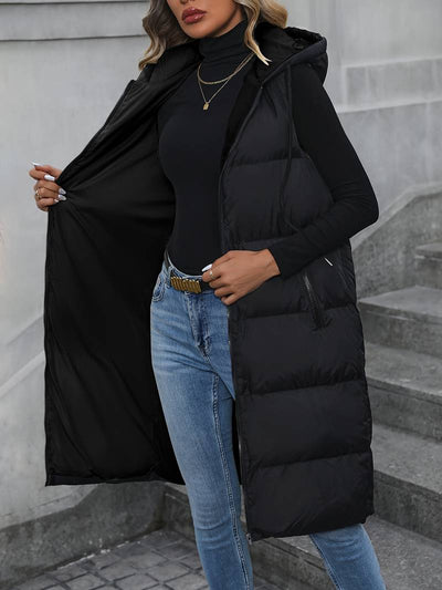 Annette - Long waistcoat with hood-Bondi Label