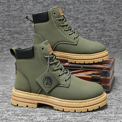 Ellie - Robust leather boots with non-slip platform sole-Bondi Label