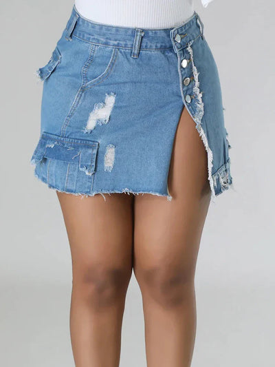 Stylish high-waist denim skirt Aussie Label