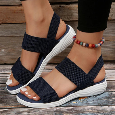 Lou - Knitted wedge sandals-Bondi Label