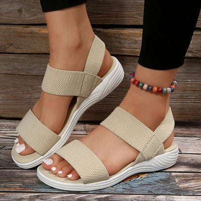 Lou - Knitted wedge sandals-Bondi Label