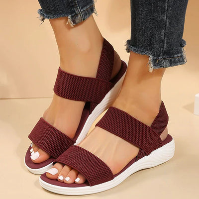 Lou - Knitted wedge sandals-Bondi Label