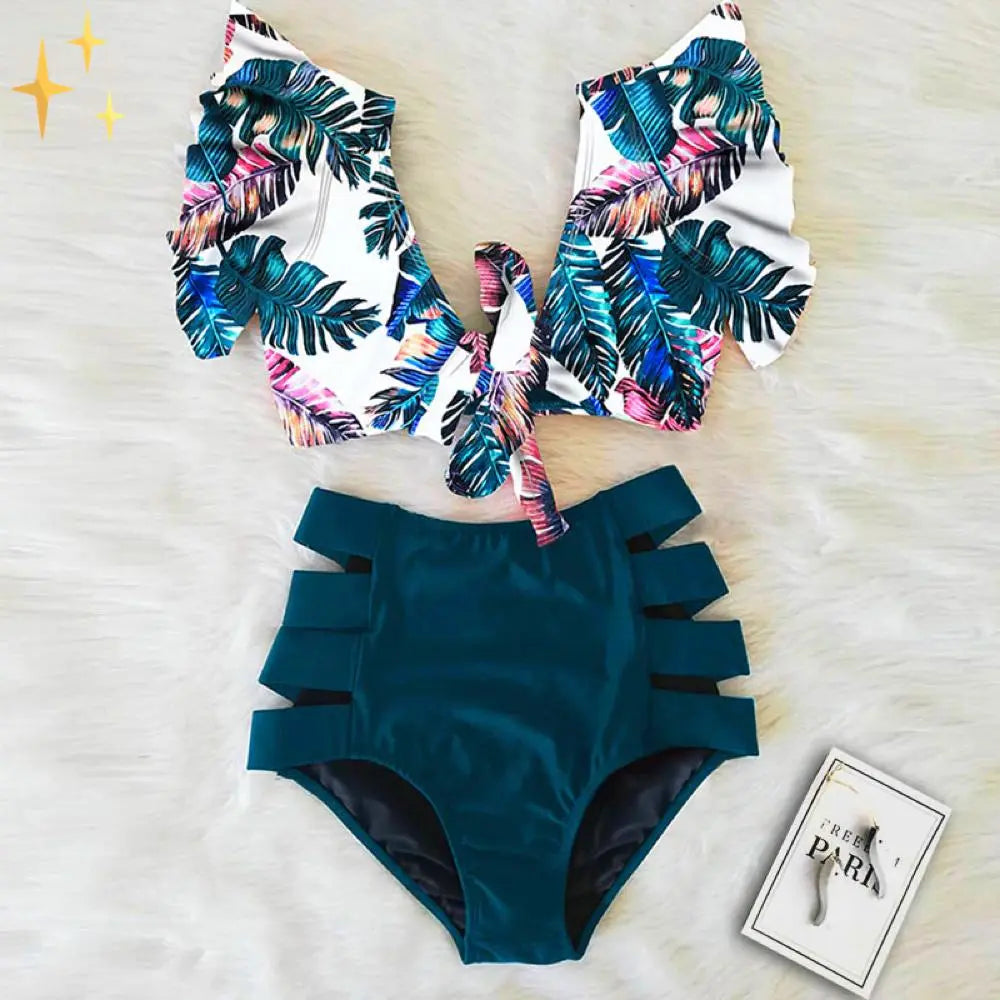 bikini with high-cut bottom + top | The most dazzling bikini for the summer-Bondi Label