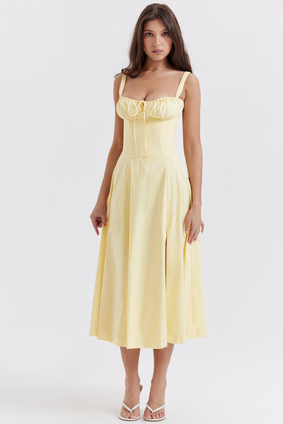 Midi Bustier Corset Sun Dress-Bondi Label