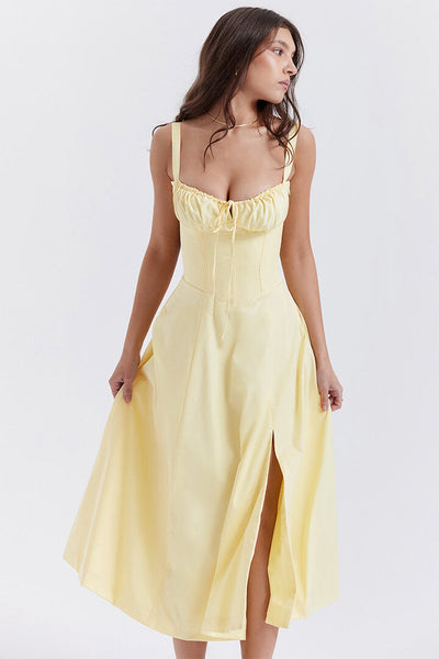 Midi Bustier Corset Sun Dress-Bondi Label