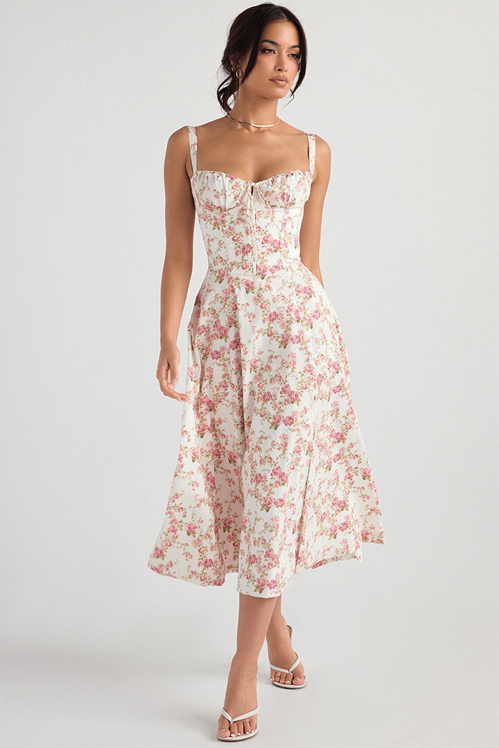 Midi Bustier Corset Sun Dress-Bondi Label