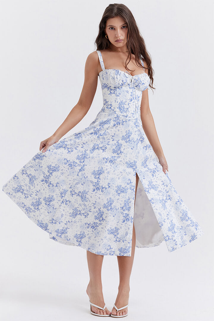 Midi Bustier Corset Sun Dress-Bondi Label