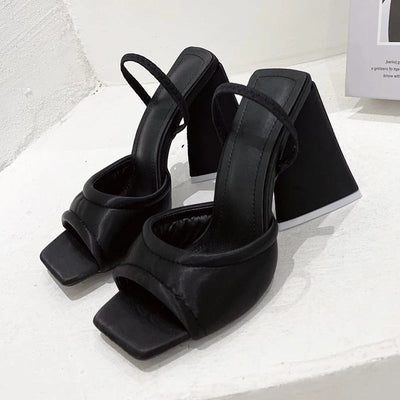 Isla - Sandals with open toe and triangular heels-Bondi Label