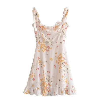 Marigold - Floral A-line summer dress with ruffles-Bondi Label