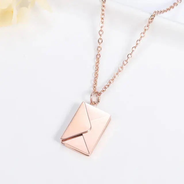 Sofia - Geometric pendant necklace with envelope-Bondi Label