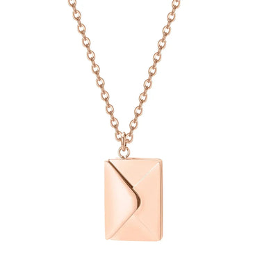 Sofia - Geometric pendant necklace with envelope-Bondi Label