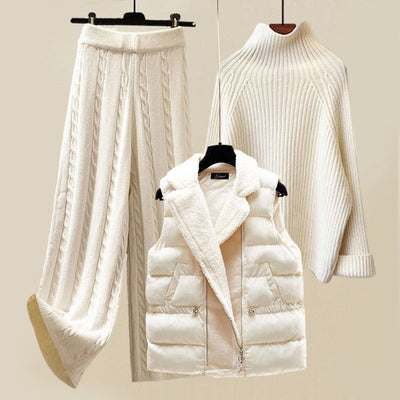 Stella - Cashmere pullover suit set & warm waistcoat-Bondi Label
