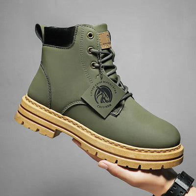 Ellie - Robust leather boots with non-slip platform sole-Bondi Label
