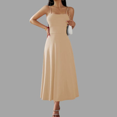 Selah - Elegant midi dress with lacing at the back-Bondi Label
