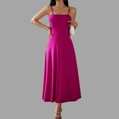 Selah - Elegant midi dress with lacing at the back-Bondi Label