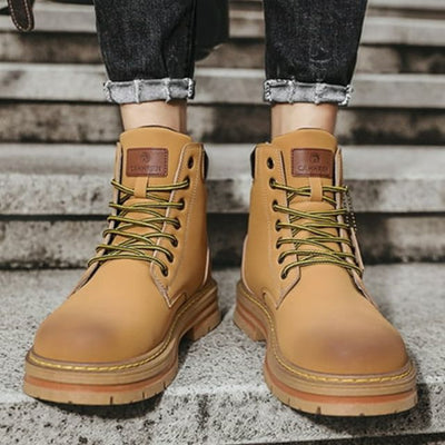 Ellie - Robust leather boots with non-slip platform sole-Bondi Label