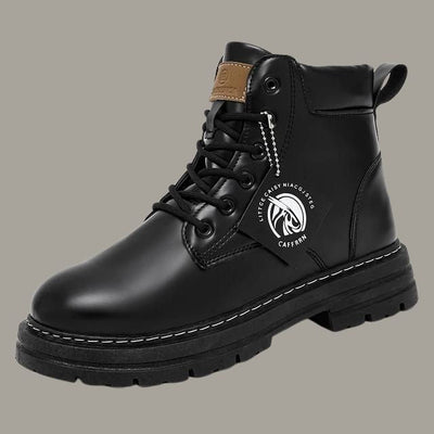 Ellie - Robust leather boots with non-slip platform sole-Bondi Label
