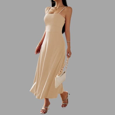 Selah - Elegant midi dress with lacing at the back-Bondi Label