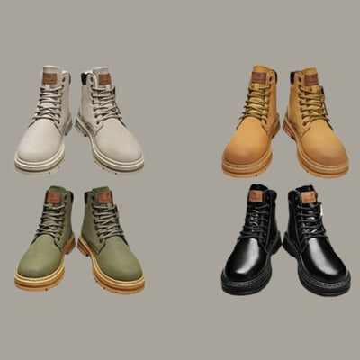 Ellie - Robust leather boots with non-slip platform sole-Bondi Label