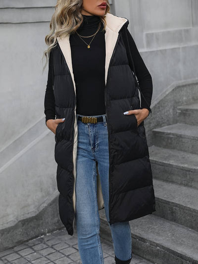 Annette - Long waistcoat with hood-Bondi Label
