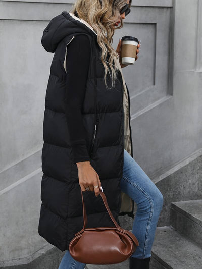 Annette - Long waistcoat with hood-Bondi Label