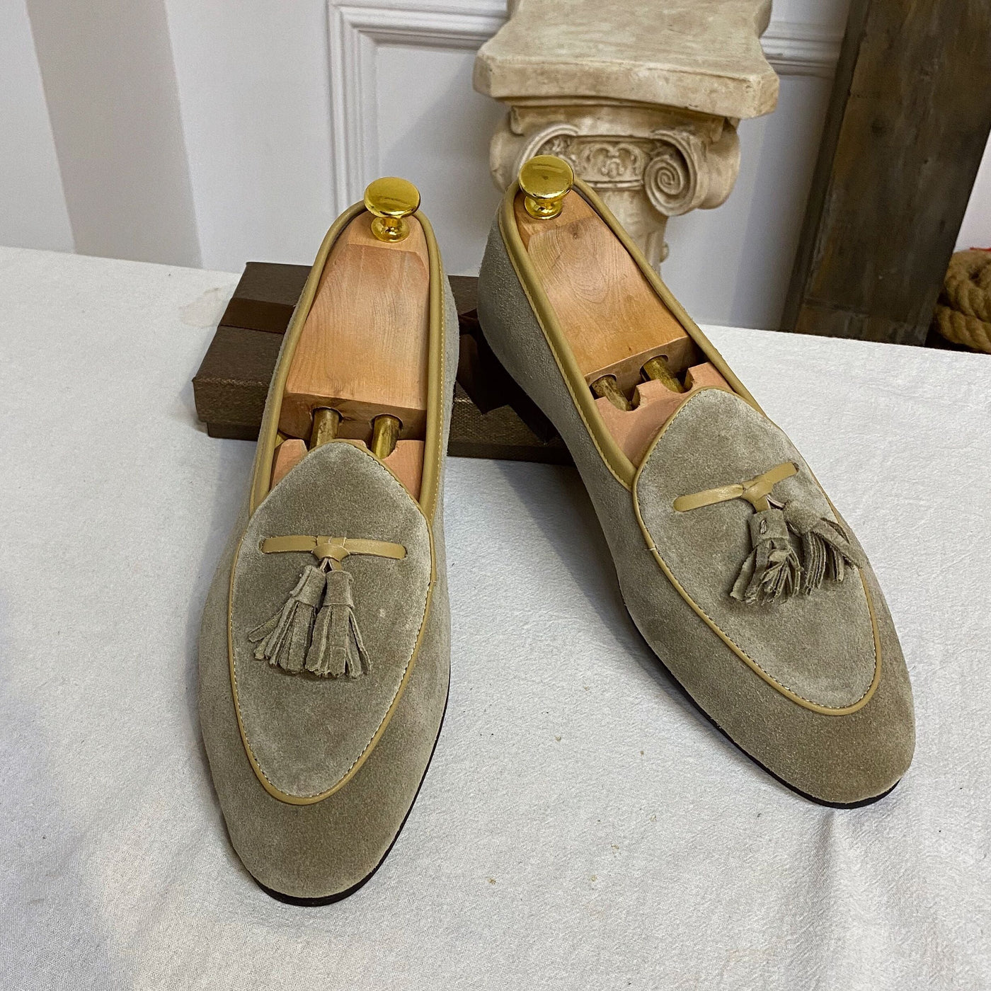 Fashionable suede slip on fashion loafers-Bondi Label