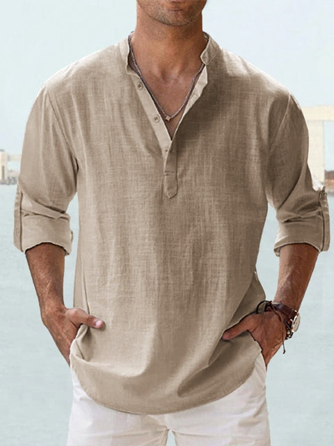 Adrian | Breathable linen shirt-Bondi Label